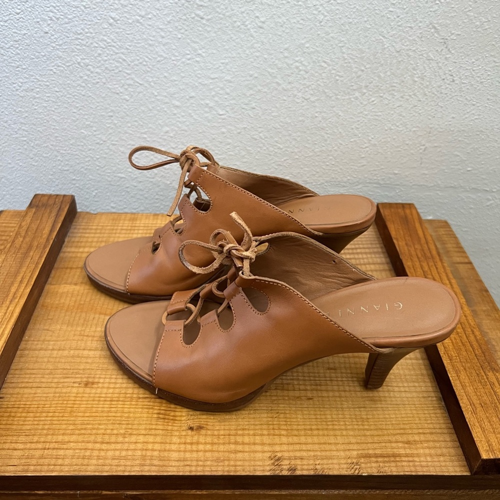 Gianni Bini strap up Leather Heels